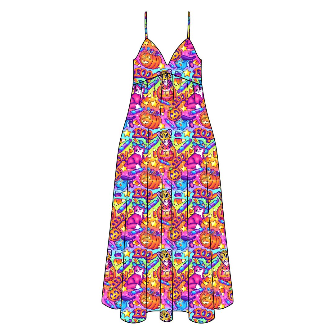 Candy Corn Cuties Harper Women's Low Back Dress Bamboo - Pre Order