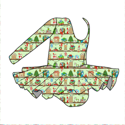 Holiday Hide & Seek Graceful Long Sleeve Skirted Leotard - Bamboo - Pre Order - Christmas Special