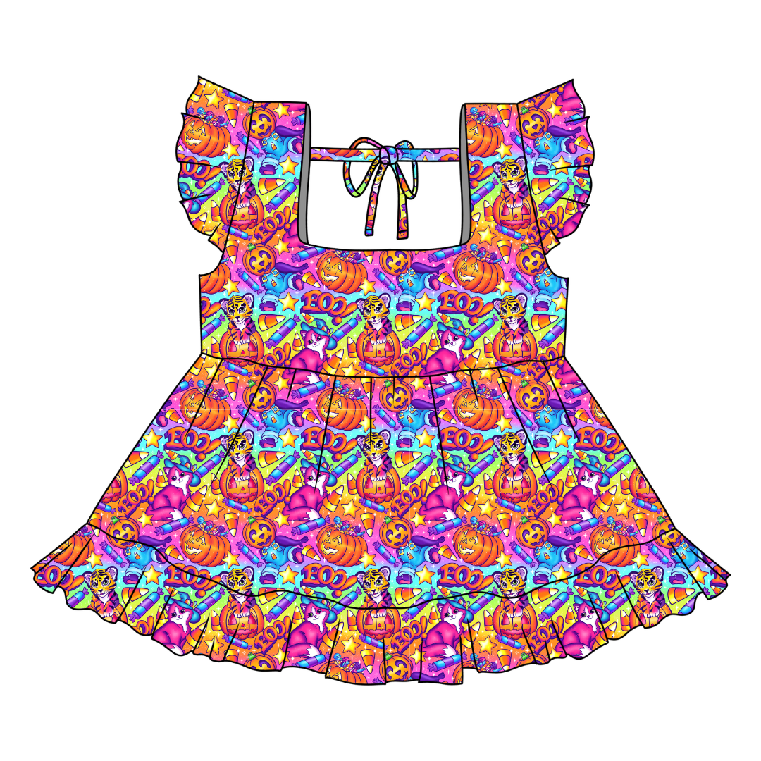 Candy Corn Cuties - Sadie Tie Back Ruffle Top - PRE ORDER