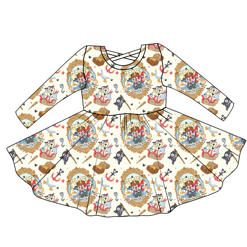 Ahoy, Matey! Violet Cross Back Long Sleeve Knit - PRE ORDER