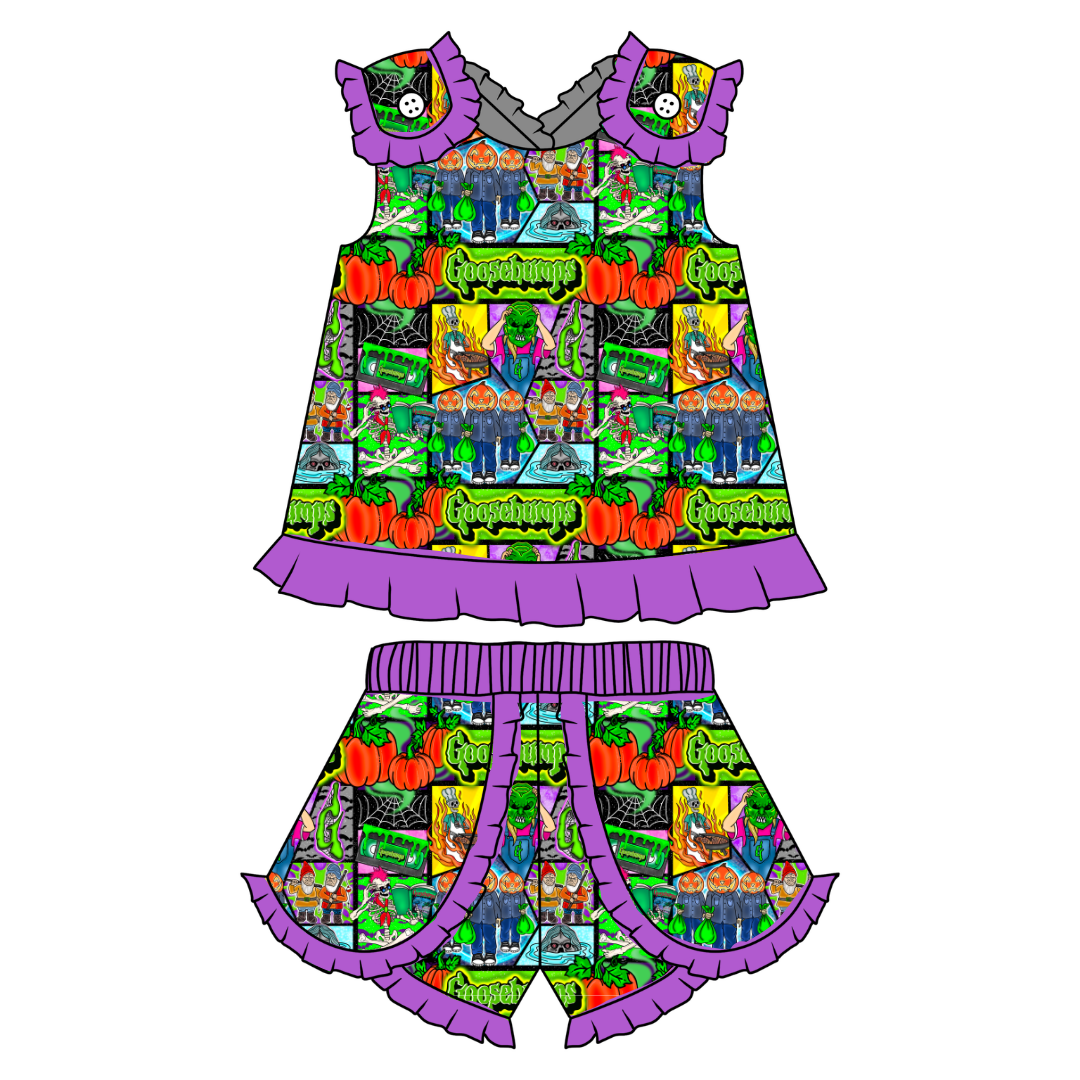 Bedtime Spooks - Evie Tulip Short Set Knit - PRE ORDER