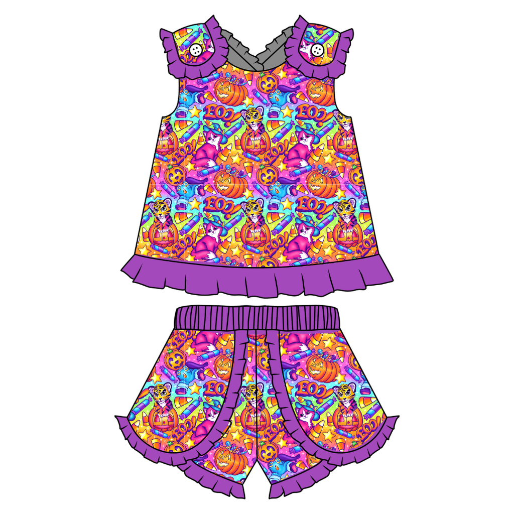 Candy Corn Cuties - Evie Tulip Short Set Knit - PRE ORDER