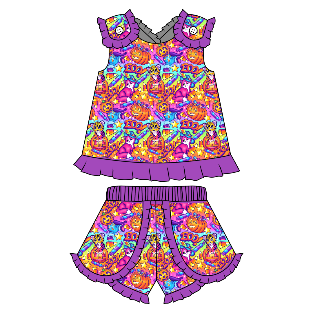 Candy Corn Cuties - Evie Tulip Short Set Knit - PRE ORDER