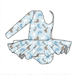 Snowy Sidekicks Darling Long Sleeve Skirted Leo - Knit - Pre Order - Christmas Special