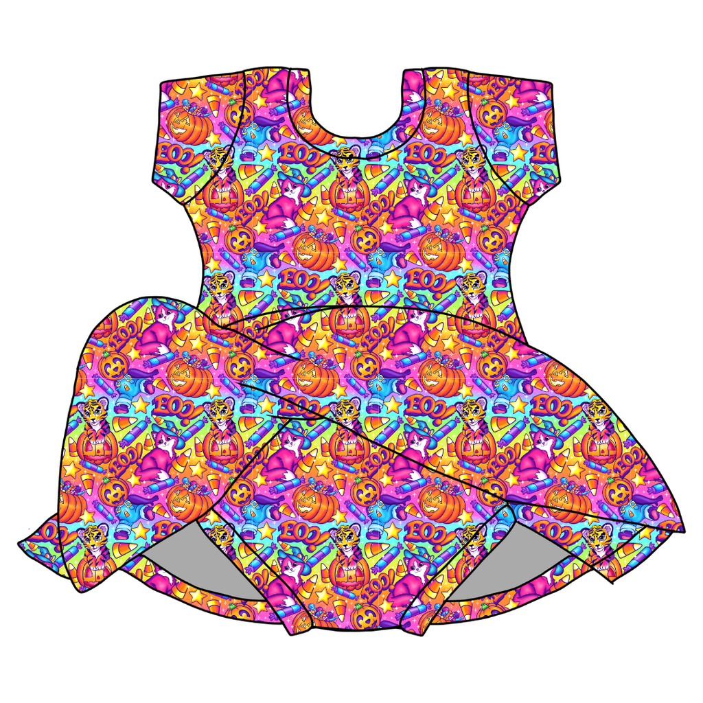 Candy Corn Cuties Charming Short Sleeve Skirted Leotard - PRE ORDER