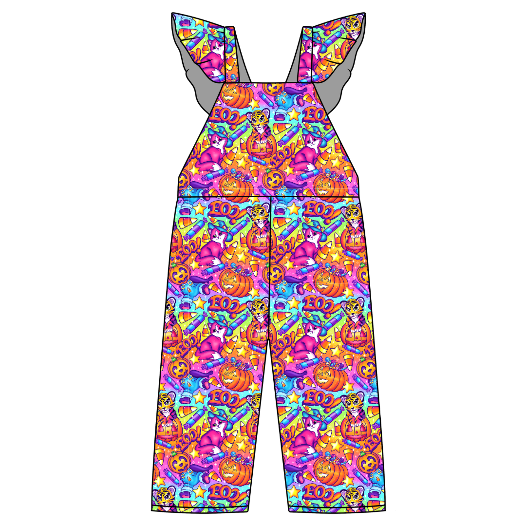 Candy Corn Cuties - Daisy Girl's Flutter Jumpsuit Knit - PRE ORDER