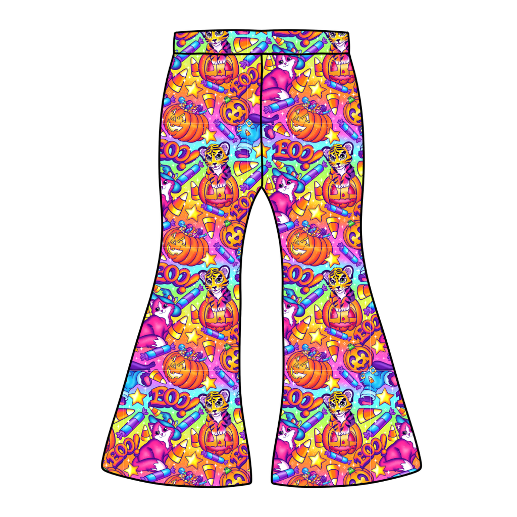 Candy Corn Cuties Mod Adult Flare Bamboo Pants - Pre Order