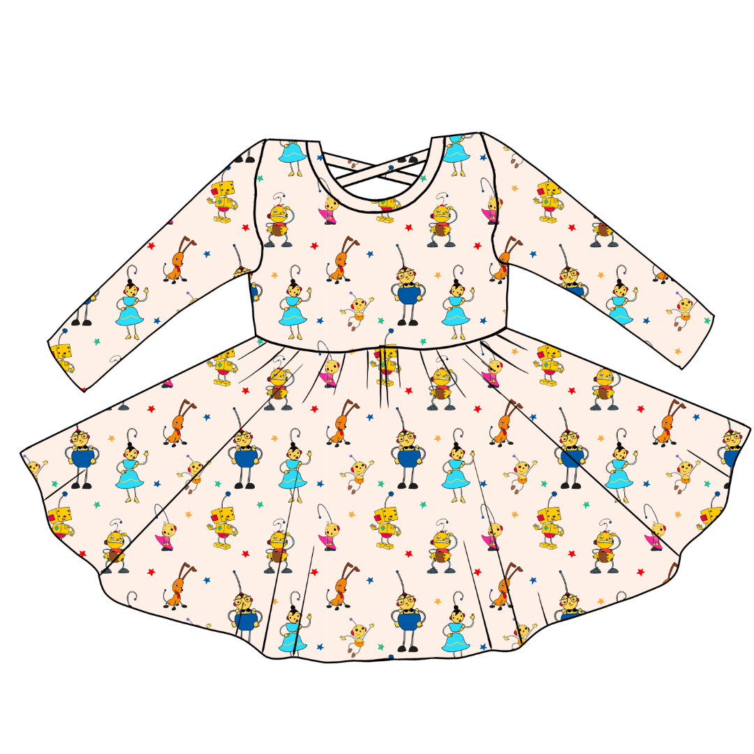 Playtime Pals Violet Cross Back Long Sleeve Knit - PRE ORDER