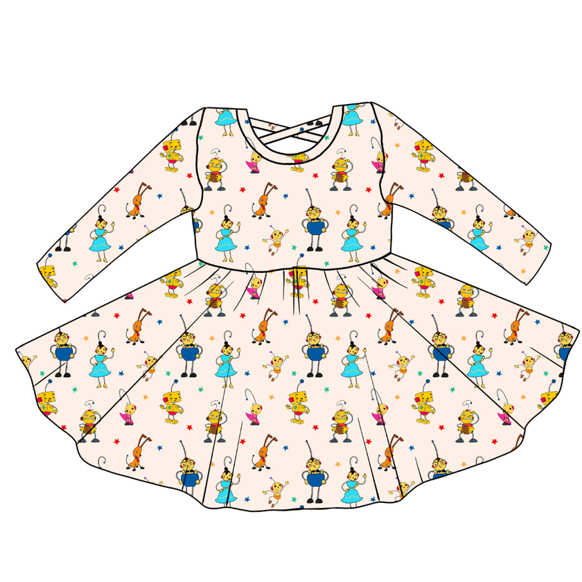 Playtime Pals Violet Cross Back Long Sleeve Knit - PRE ORDER