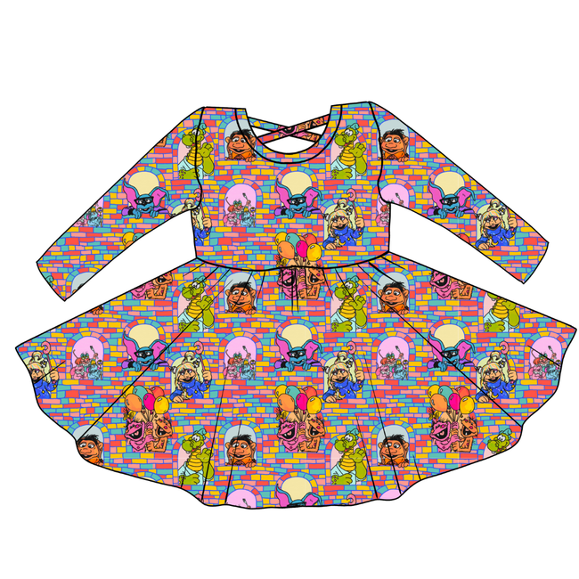 Sunny Side Friends Violet Cross Back Long Sleeve Knit - PRE ORDER