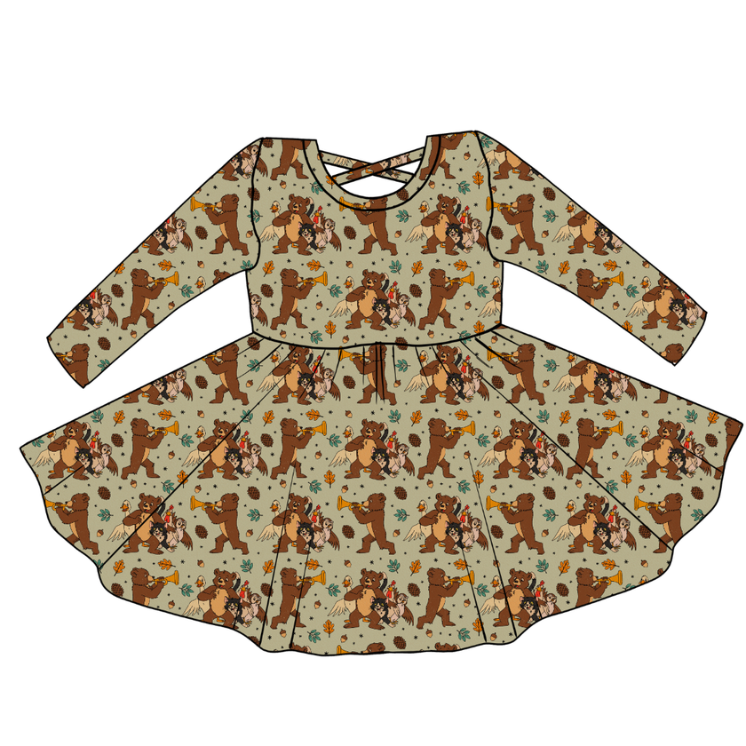 Woodland Melody Violet Cross Back Long Sleeve Knit - PRE ORDER