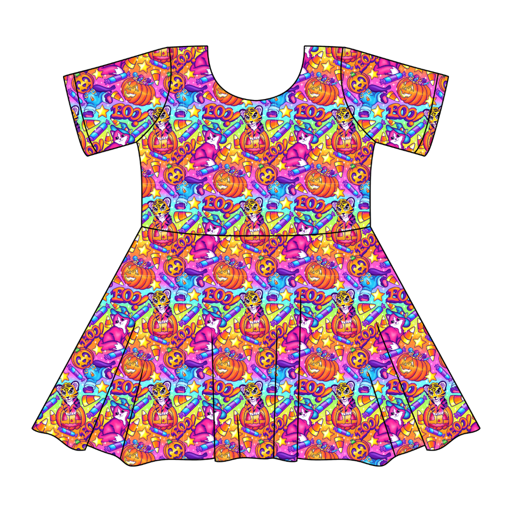 Candy Corn Cuties - SIERRA - KNIT TWIRL DRESS - PRE ORDER