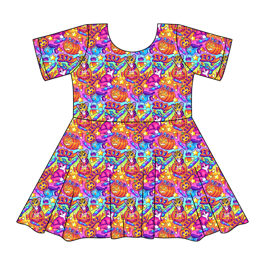 Candy Corn Cuties - SIERRA - KNIT TWIRL DRESS - PRE ORDER