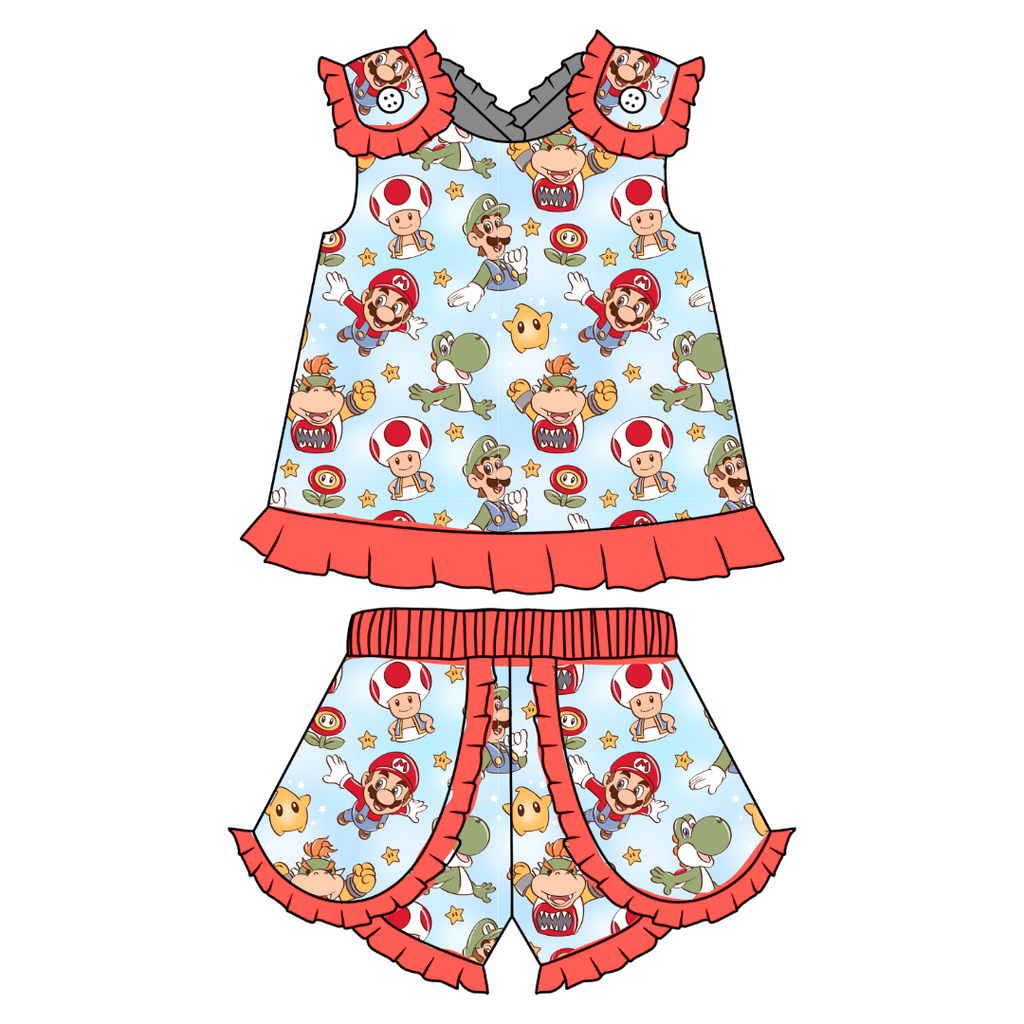 Dino Might - Evie Tulip Short Set Knit - PRE ORDER