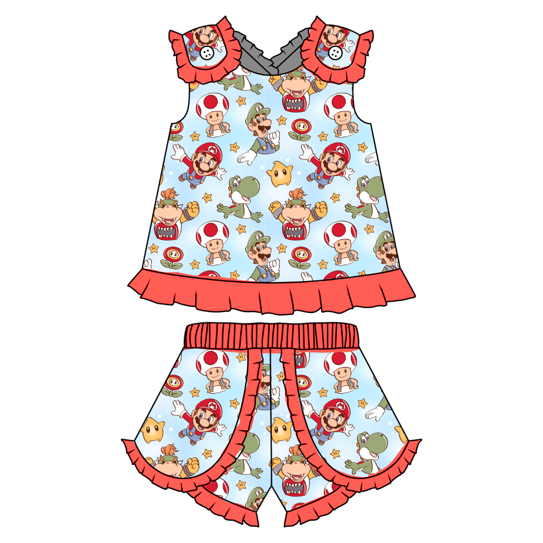 Dino Might - Evie Tulip Short Set Knit - PRE ORDER
