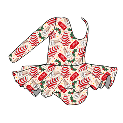 Tree Cakes Darling Long Sleeve Skirted Leo - Knit - Pre Order - Christmas Special