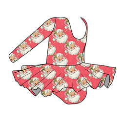 Jingle All the Way Graceful Long Sleeve Skirted Leotard - Bamboo - Pre Order - Christmas Special
