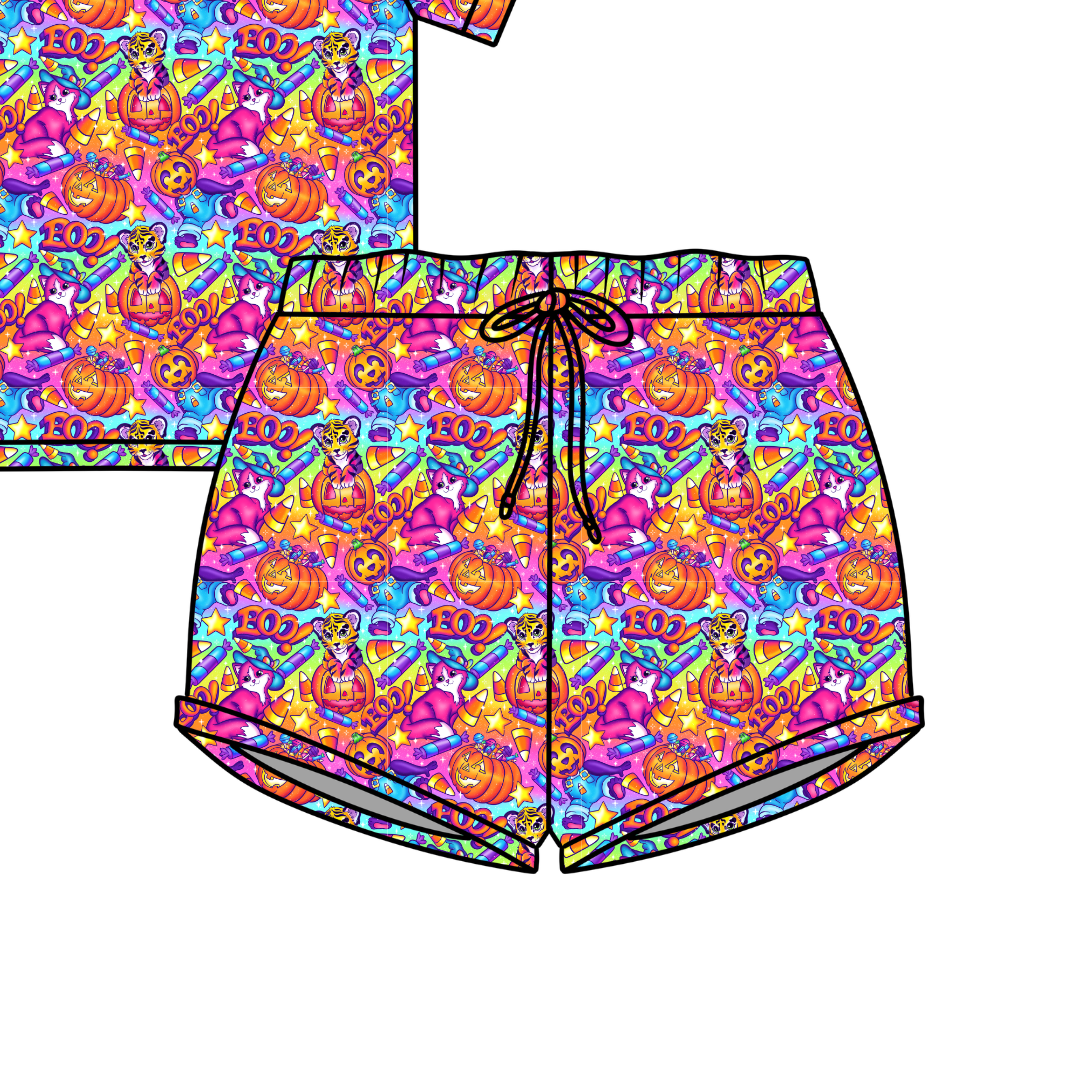 Candy Corn Cuties Jazzy Adult Pajama Bamboo Shorts - Pre Order