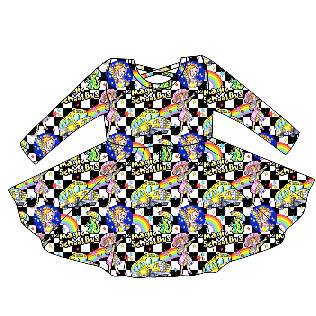 Magic School  Days Violet Cross Back Long Sleeve Knit - PRE ORDER