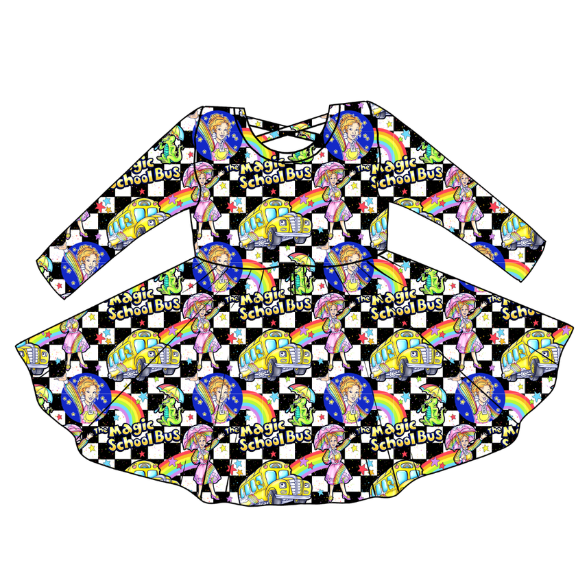 Magic School  Days Violet Cross Back Long Sleeve Knit - PRE ORDER