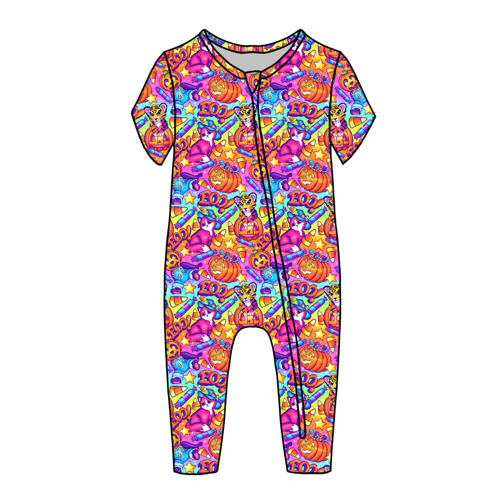 Candy Corn Cuties Dandelion Short Sleeve Sleeper Bamboo - PRE ORDER