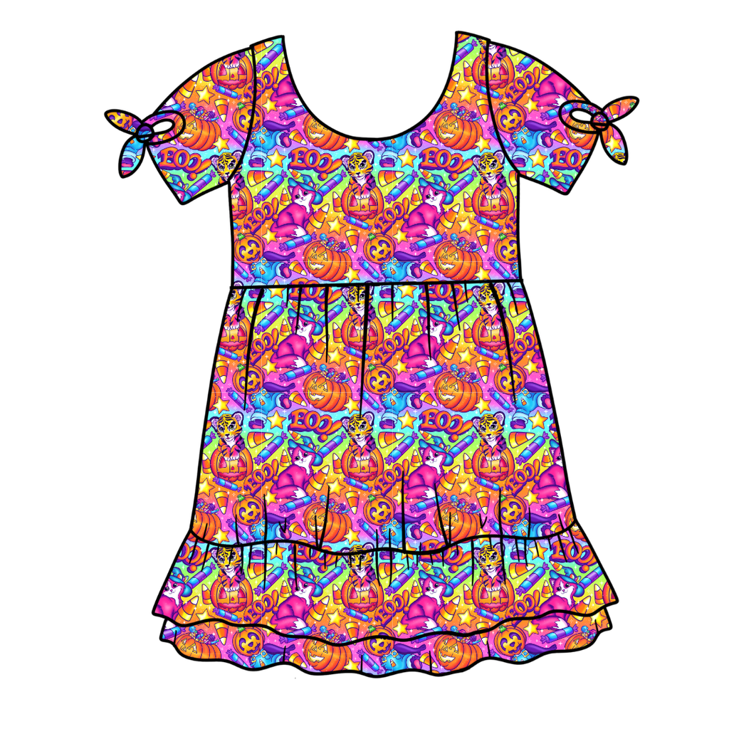 Candy Corn Cuties - Serenity Short Sleeve Lounge Dress - PRE ORDER