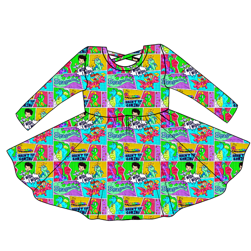 Dragon Dreams Violet Cross Back Long Sleeve Knit - PRE ORDER