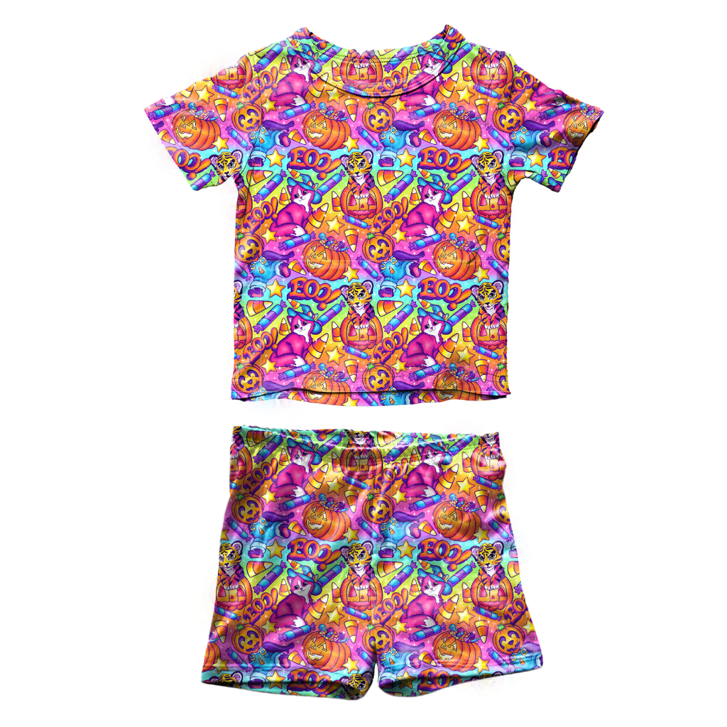 Candy Corn Cuties Fawn Short Sleeve Short Set Bamboo - PRE ORDER