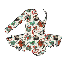 Christmas Sidekicks Darling Long Sleeve Skirted Leo - Knit - Pre Order - Christmas Special