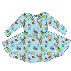 Holiday Parade Violet Long Sleeve Twirl - Knit - Pre Order - Christmas Special