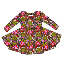 Pretty Mean Christmas Violet Long Sleeve Twirl - Knit - Pre Order - Christmas Special