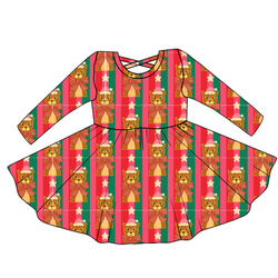 Festive & Fierce Violet Long Sleeve Twirl - Knit - Pre Order - Christmas Special