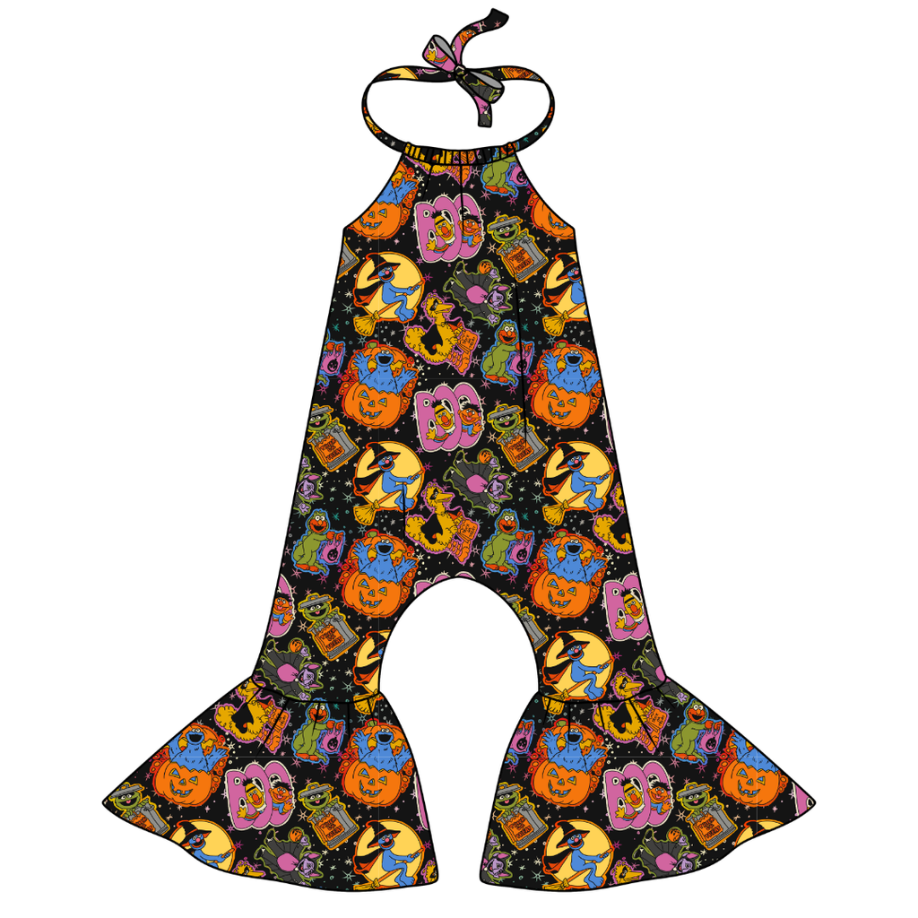 Trick Or Treat Street - Stardust Bellbottom Halter Romper Knit - PRE ORDER
