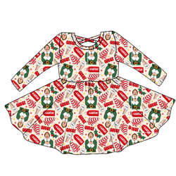 World's Best Elf Violet Long Sleeve Twirl - Knit - Pre Order - Christmas Special