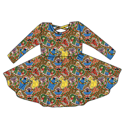 Merry Street Friends Violet Long Sleeve Twirl - Knit - Pre Order - Christmas Special