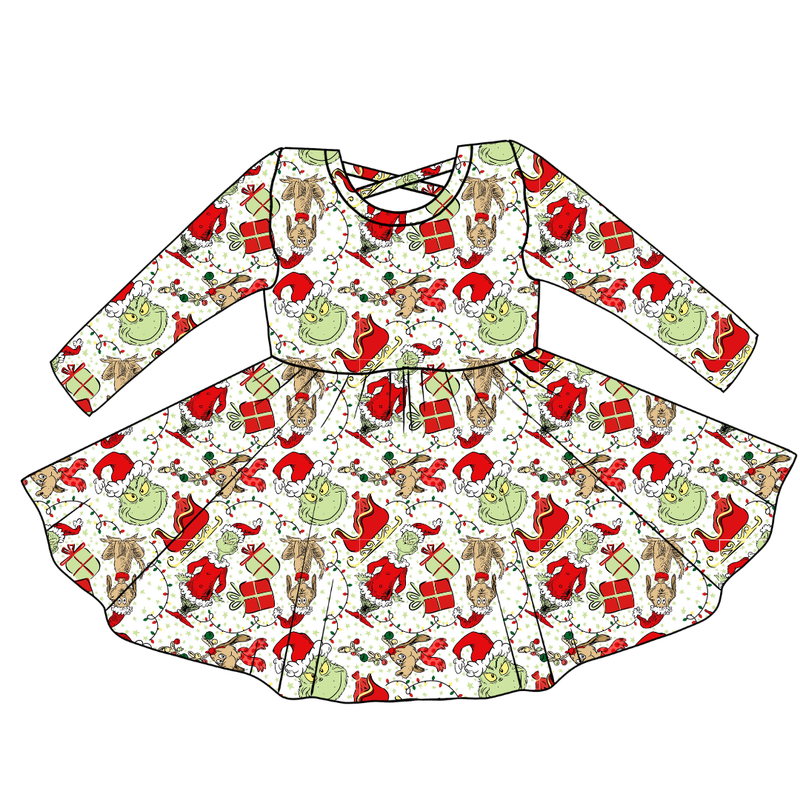 Mistle Toe & Mischief Violet Long Sleeve Twirl - Knit - Pre Order - Christmas Special