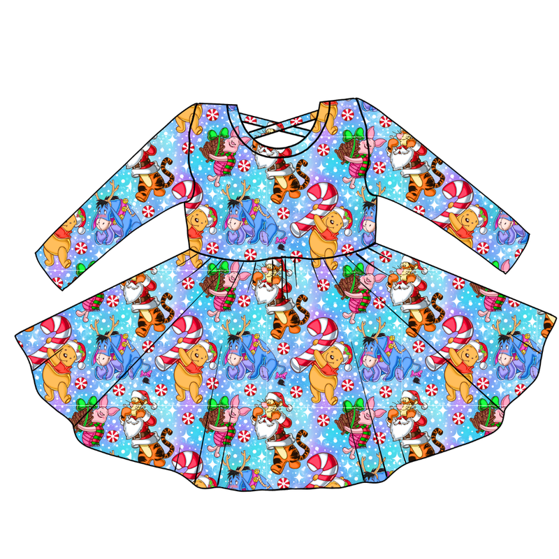 Holiday Hunny Violet Long Sleeve Twirl - Knit - Pre Order - Christmas Special