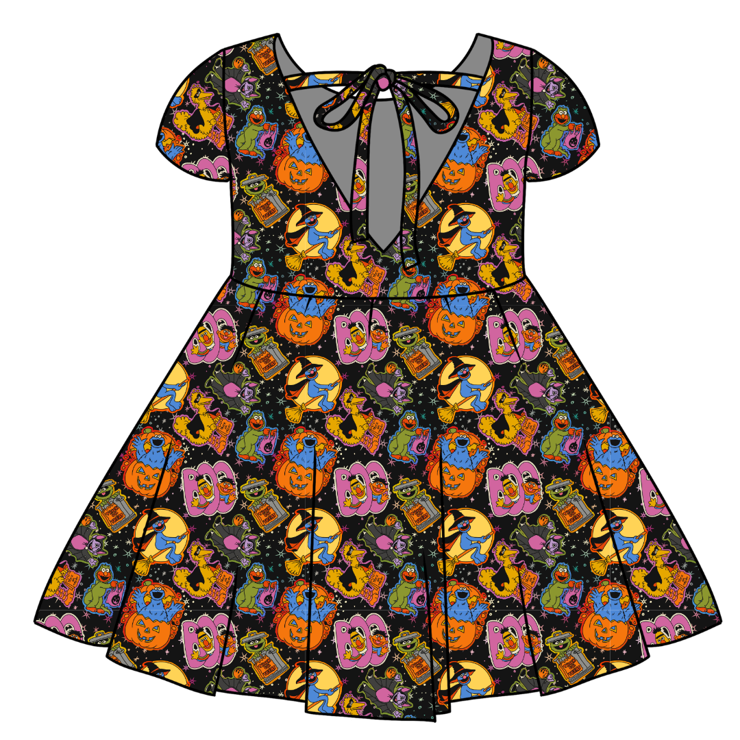 TRICK OR TREAT STREET - Honey Girl's Twirl Dress Bamboo - PRE ORDER