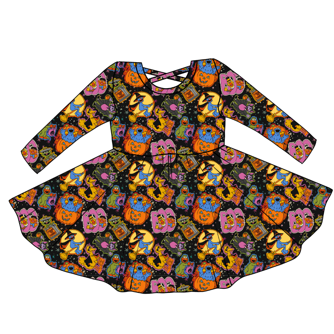 Trick Or Treat Street - Violet Cross Back Long Sleeve Knit - PRE ORDER
