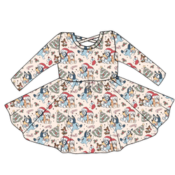 Heeler Holiday Violet Long Sleeve Twirl - Knit - Pre Order - Christmas Special