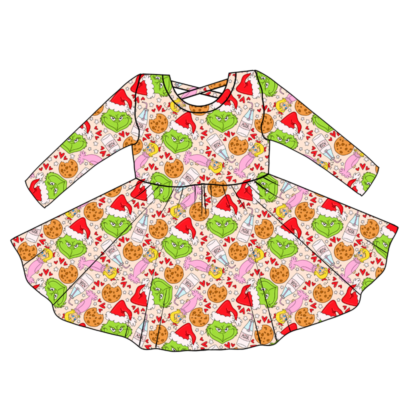 Heart of Whoo Ville Violet Long Sleeve Twirl - Knit - Pre Order - Christmas Special