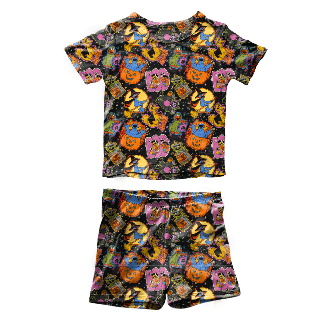 Trick Or Treat Street Fawn Short Sleeve Short Set Bamboo - PRE ORDER