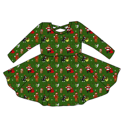 Cozy Cabin Christmas Violet Long Sleeve Twirl - Knit - Pre Order - Christmas Special