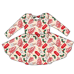 Tree Cakes Violet Long Sleeve Twirl - Knit - Pre Order - Christmas Special
