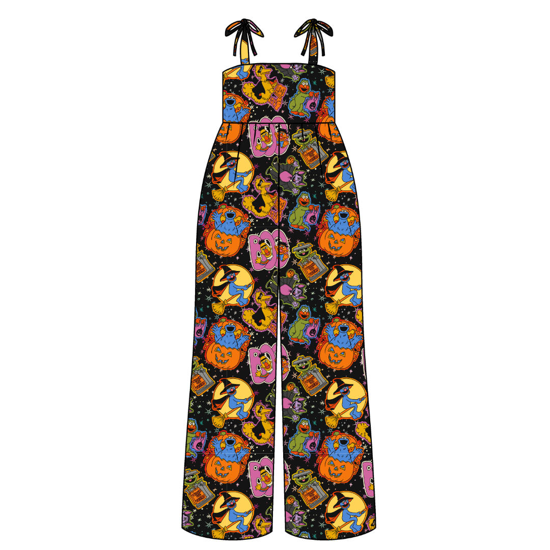 Trick Or Treat Street Rene Adult Shoulder Tie Jumpsuit Bamboo - Pre Order