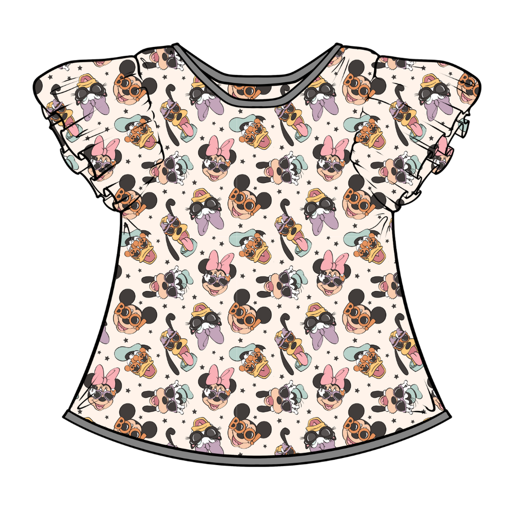 Spooky Cute Crew Moon Short Sleeve Flutter Bamboo Shirt - PRE ORDER