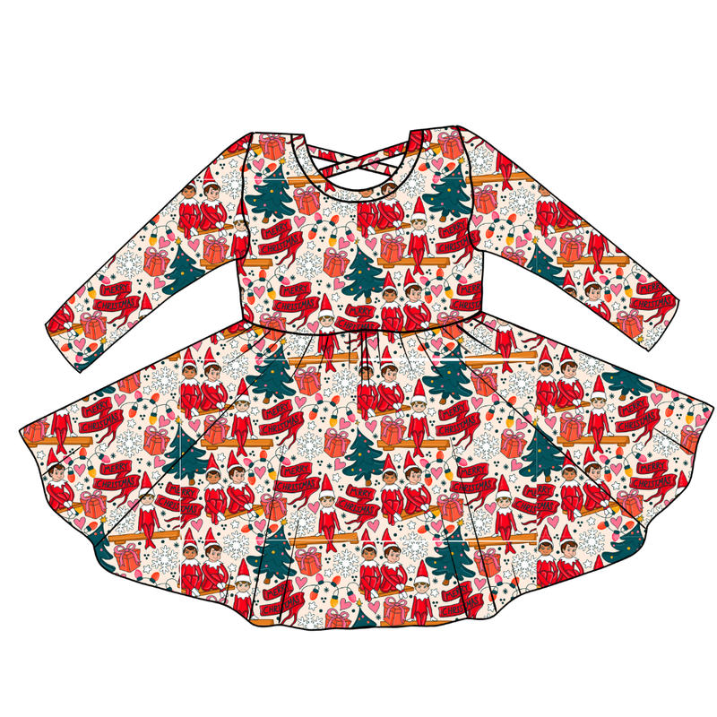 Milk & Mischief Violet Long Sleeve Twirl - Knit - Pre Order - Christmas Special