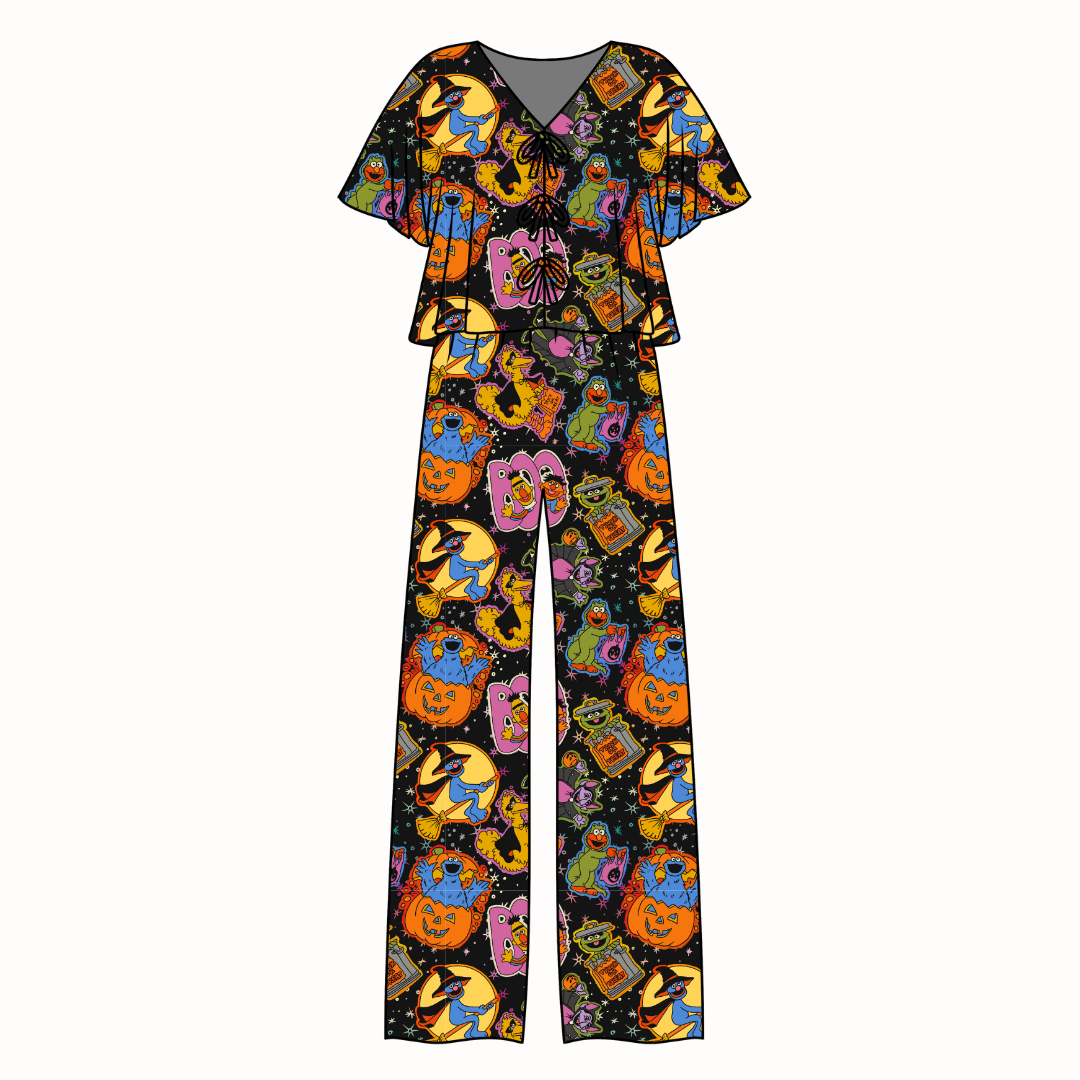 Trick Or Treat Street - Lollipop Women's Front Tie Set Bamboo - Pre Order