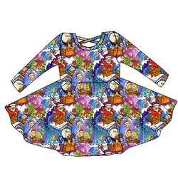 D oh Holy Night Violet Long Sleeve Twirl - Knit - Pre Order - Christmas Special