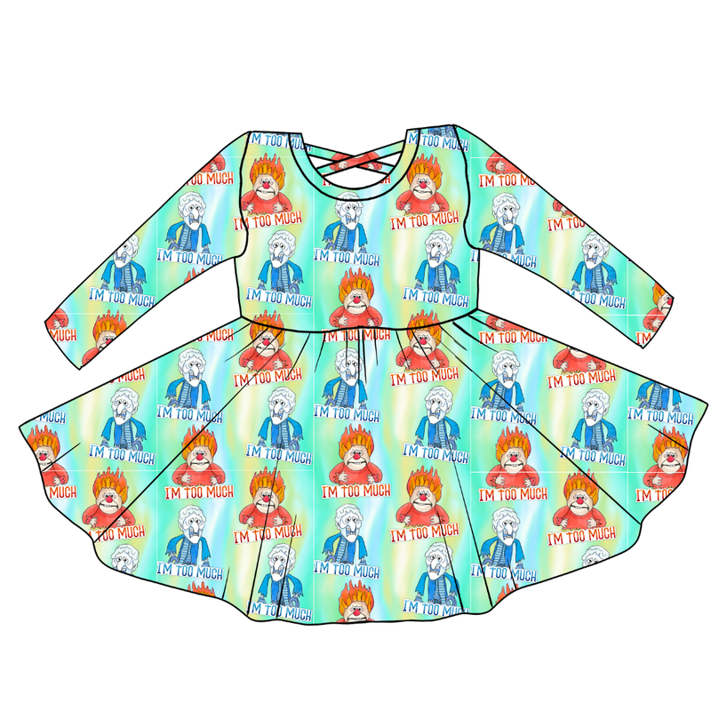 Too Much Christmas Violet Long Sleeve Twirl - Knit - Pre Order - Christmas Special